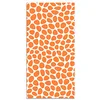 Image de Panorama Tapis du sol Motif Pavée Orange 140x200 cm - Tapis de Cuisine en PVC Linoléum Vinyle- Antidérapant Lavable Ignifuge - Tapis pour Cuisine Bureau Salon - Protection du sol
