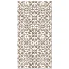 Image de Panorama Tapis Vinyle Carreaux Ciments Géométrique Brun 80x250 cm - Tapis de Cuisine en PVC Linoléum Vinyle- Antidérapant Lavable Ignifuge - Tapis pour Cuisine Bureau Salon - Protection du sol
