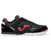 Image de Joma Top Flex 2401 IN TOPW2401IN Chaussures de sport en salle pour homme, noir/rouge, 45 EU, Noir, 45 EU