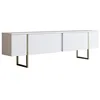 Image de Calicosy Meuble TV 2 Portes Rabattables L180 Cm - Luxe - en Panneaux De Particules - Style Contemporain - pour Salon - L180 X l30 X H50 Cm