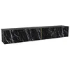 Image de Vente-unique - Meuble TV suspendu Dinoma -L 181.8cm x l 31.7cm x H 30cm- bois - noir