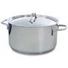 Image de BK Profiline Casserole en acier inoxydable (24 cm/6 l) avec couvercle, résistant à l'induction, au four et au gril jusqu'à 230 °C, durable et empilable, lavable au lave-vaisselle, sans PFAS, Argent