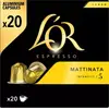 Image de Capsules L'OR Espresso LUNGO MATTINATA x20