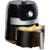 Image de alpina Airfryer Friteuse à air chaud 3,5 l 1400 W Température réglable de 80 à 200 °C pour 3 à 5 personnes Four avec minuterie jusqu'à 60 min Passe au lave-vaisselle Métal Noir