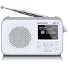 Image de Lenco Radio portable DAB+ PDR-036 - Bluetooth 5.0 - Radio FM PLL - 4 touches d'espace de stockage - Écran couleur de 2,4" - Batterie intégrée - Horloge - Minuteur de veille - Blanc