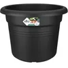 Image de Elho Green Basics Cilinder 65 - Pot De Fleurs pour Extérieur - Ø 64.0 x H 48.5 cm - Noir/Living Noir
