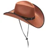 Image de Boland 04383 - Chapeau de cowboy Wichita, marron, chapeau en feutre, shérif, Far West, déguisement, costume, carnaval, fête à thème