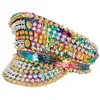 Image de Boland 33030   Bonnet arc-en-ciel avec pierres, rivets et paillettes, chapeau pour déguisement de carnaval, JGA et carnaval
