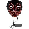 Image de Boland 72256 Masque LED Killer Smile Rouge Fonctionnement à piles 2 x AA Lumière LED Masque facial Accessoire Halloween Carnaval Fête à thème