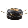 Image de Bestron Four à pizza allant jusqu'à 6 personnes, Dôme à pizza pour petites pizzas (Ø 10 cm) avec dôme en céramique, environ 12-15 minutes de cuisson, 860 Watts, Couleur: noir