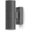 Image de Calex Applique Bidirectionnelle GU10 pour Extérieur, Luminaire Design cylindrique, Coloris Anthracite, IP54 Étanche, Éclairage Downlight LED IP54, ampoules non fournies