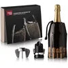 Image de Vacu Vin Lot de 3 accessoires pour champagne - Seau à champagne, bouchon de champagne et bec verseur, ouvre-champagne