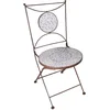 Image de Esschert Design Aged AC90 Chaise en céramique Blanc/bleu 42 x 54,2 x 88,5 cm