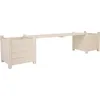 Image de Esschert Design Pont de banc en bois blanc 188 x 40 x 40 cm