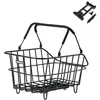 Image de Basil Cento MIK Panier de vélo arrière, 22 l, noir, résistant aux intempéries, avec système MIK verrouillable, design exceptionnel