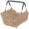 Image de Basil Cento Rattan Look Panier de vélo multi-système arrière 22 l Seagrass résistant aux intempéries avec fond Multi NX Compatible avec tous les systèmes de porte-bagages courants (MIK, Racktime, Cube