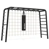 Image de BERG PlayBase Large TL 3 en 1 avec équipement de jeu, barre d'étirage, échelle, filet d'escalade L et sac de frappe, aire de jeux multifonction pour l'extérieur
