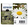 Image de Epson 18XL Pâquerette Noir, Cartouche d'encre d'origine XL Haute capacité, XP-30 XP-102 XP-202 XP-205 XP-212 XP-215 XP-225 XP-302 XP-305 XP-315 XP-322 XP-325 XP-402 XP-405 XP-412 XP-415 XP-422 XP-425