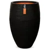 Image de Capi Europe - Vase élégant deluxe Rib NL - 38x58 - Noir - Ouverture Ø38 - Pot de fleurs pour l'intérieur et l'extérieur - KBLR1131