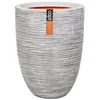 Image de Capi Europe - Vase élégant bas Rib NL - 34x46 - Ivoire - Ouverture Ø34 - Pot de fleurs pour l'intérieur et l'extérieur - KOFI782