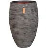 Image de Capi Europe - Vase élégant deluxe Rib NL - 38x58 - Anthracite - Pot de fleurs pour intérieur et extérieur - Cache-pot - Pot de plantation - Jardinière - Plastique - KOFZ1131