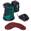 Image de VONROC Ponceuse orbitale sans fil 20V - Ø125mm   Batterie 4.0 Ah et chargeur inclus - 12 feuilles abrasives et sac de récupération de poussière - Vitesse à vide : 5000-10000/min