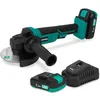 Image de VONROC Meuleuse d'angle à batterie 20 V Ø125 mm   Set avec 2 piles 2,0 Ah et chargeur rapide   Compact, ergonomique, Softgrip   Pour coupe métal, carreaux, rouille, bricolage