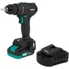 Image de VONROC Perceuse visseuse à batterie 20 V PRO | Brushless, 40 Nm, 2 vitesses, mandrin 10 mm | avec batterie 2,0 Ah, chargeur rapide, LED, clip ceinture | modèle CD511DC