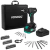 Image de VONROC Perceuse-visseuse sans fil PRO 20V - 40 Nm - Moteur Brushless - 17 niveaux de vissage + niveau de perçage - Avec batterie 4,0Ah, chargeur rapide et 46 accessoires dans un coffret de luxe