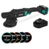 Image de VONROC PRO Polisseuse excentrique 20V - Ø 125mm - Moteur Brushless - 7 vitesses (2000-5000/min) - Soft Start - Kit complet comprenant batterie 4,0Ah, chargeur rapide et 5 disques de polissage