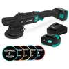 Image de VONROC PRO Polisseuse excentrique 20V - Ø 125mm - Moteur Brushless - 7 vitesses (2000-5000/min) - Soft Start - Kit complet comprenant 2x batteries 4.0Ah, chargeur rapide et 5 disques de polissage