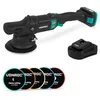 Image de VONROC PRO Polisseuse excentrique 20V - Ø 150mm - Moteur Brushless - 7 vitesses (2000-5000/min) - Soft Start - Kit complet comprenant batterie 2,0Ah, chargeur rapide et 5 disques de polissage