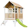 Image de AXI Tom Maison Enfant avec Toboggan Vert clair | Aire de Jeux pour l'extérieur en marron & Blanc | Maisonnette/Cabane de Jeu en Bois FSC