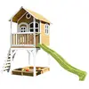 Image de AXI Sarah Maison Enfant avec Bac à Sable & Toboggan Vert clair | Aire de Jeux pour l'extérieur en marron & Blanc | Maisonnette/Cabane de Jeu en Bois FSC