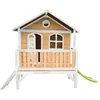 Image de AXI Stef Maison Enfant avec Toboggan VERT clair | Aire de Jeux pour l'extérieur en marron & BLANC | Maisonnette / Cabane de Jeu en Bois FSC