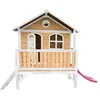 Image de AXI Stef Maison Enfant avec Toboggan ROSE | Aire de Jeux pour l'extérieur en marron & Blanc | Maisonnette/Cabane de Jeu en Bois FSC