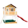 Image de AXI Marc Maison Enfant avec Bac à Sable & Toboggan rouge | Aire de Jeux pour l'extérieur en marron & Blanc | Maisonnette/Cabane de Jeu en Bois FSC