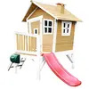 Image de Axi Robin Maison Enfant Avec Toboggan Rouge | Aire De Jeux Pour L'Extérieur En Marron & Blanc | Maisonnette/Cabane De Jeu En Bois Fsc
