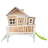 Image de AXI Emma Maison Enfant avec Toboggan Vert clair | Aire de Jeux pour l'extérieur en marron & Blanc | Maisonnette/Cabane de Jeu en Bois FSC