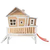 Image de AXI Emma Maison Enfant avec Toboggan Rouge | Aire de Jeux pour l'extérieur en marron & Blanc | Maisonnette/Cabane de Jeu en Bois FSC