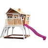 Image de AXI Max Maison Enfant avec Bac à Sable & Toboggan Violet | Aire de Jeux pour l'extérieur en marron & Blanc | Maisonnette/Cabane de Jeu en Bois FSC