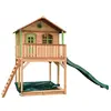 Image de AXI Andy Maison Enfant avec Bac à Sable & Toboggan Vert | Aire de Jeux pour l'extérieur en marron & Vert | Maisonnette/Cabane de Jeu en Bois FSC