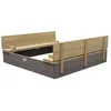 Image de Axi Ella Xl Bac À Sable Enfant Gris & Marron - 120 X 120 Cm | Bac À Sable Pour Enfants En Bois Fsc Avec Couvercle & Banc