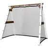 Image de Axi 4-In-1 Sportsfun Blanc/Marron | Cadre 4-In-1 Pour Balançoire, Football, Volley-Ball Et Tennis | Portique Balançoire Et Buts