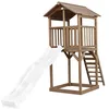 Image de AXI Beach Tower Aire de Jeux avec Toboggan en Blanc & Bac à Sable | Grande Maison enfant extérieur en marron | Cabane de Jeu en Bois FSC