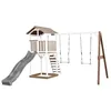 Image de AXI Beach Tower Aire de Jeux avec Toboggan en Gris, 2 Balançoires & Bac à Sable | Grande Maison enfant extérieur en marron & Blanc | Cabane de Jeu en Bois FSC