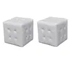 Image de vidaXL Tabourets cube Blanc
