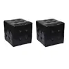 Image de vidaXL Tabourets cube Noir