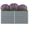 Image de vidaXL Jardinière 160 x 80 x 77 cm Gris Acier galvanisé