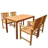 Image de vidaXL Ensemble à manger d'extérieur 5 pcs Bois d'acacia solide